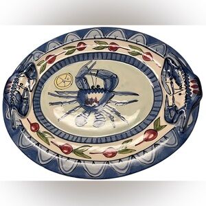 Blue Crab Ceramic Platter